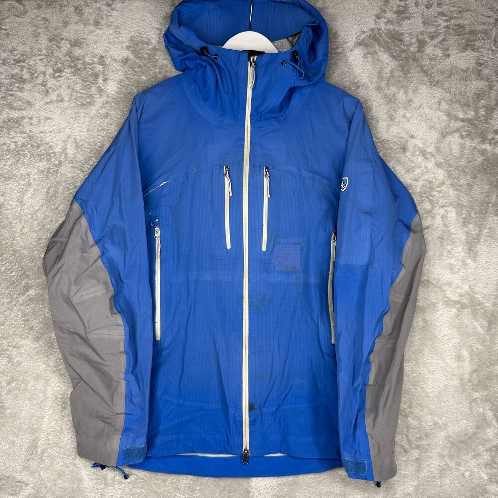 Kuhl Jacket Mens Large Blue Waterproof Event Ski Parka Outdoor Full Zip Hooded